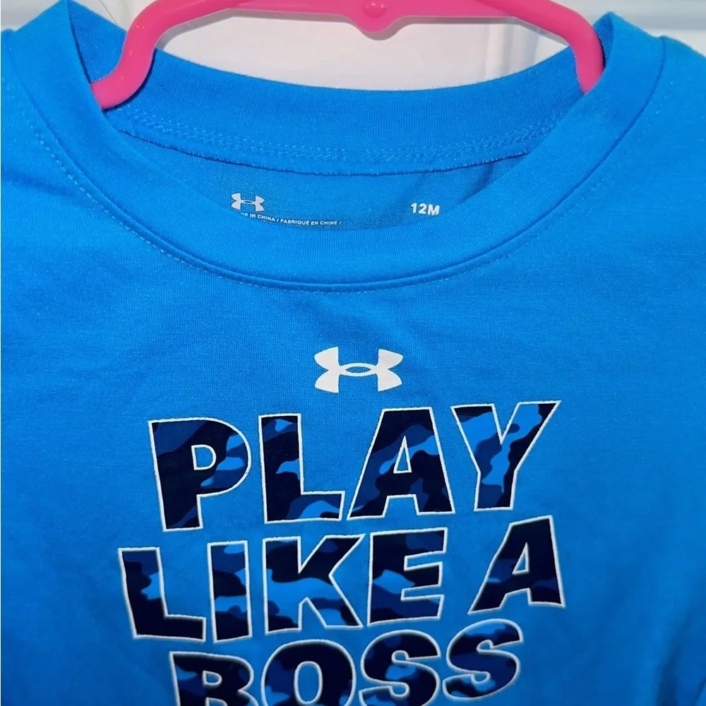 NWT Under Armour Boys 12 Month Long Sleeve Blue - Picture 2 of 4